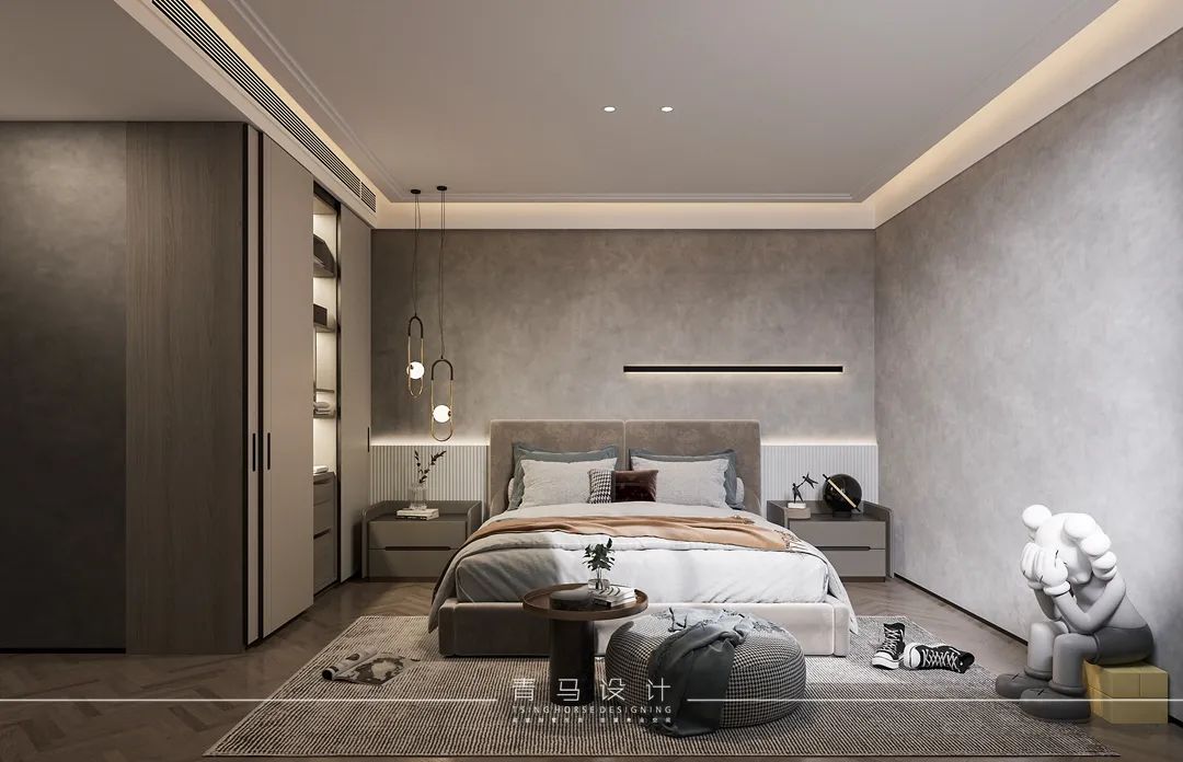 海伦湾中叠现代宜居空间设计丨青马别墅空间设计-65