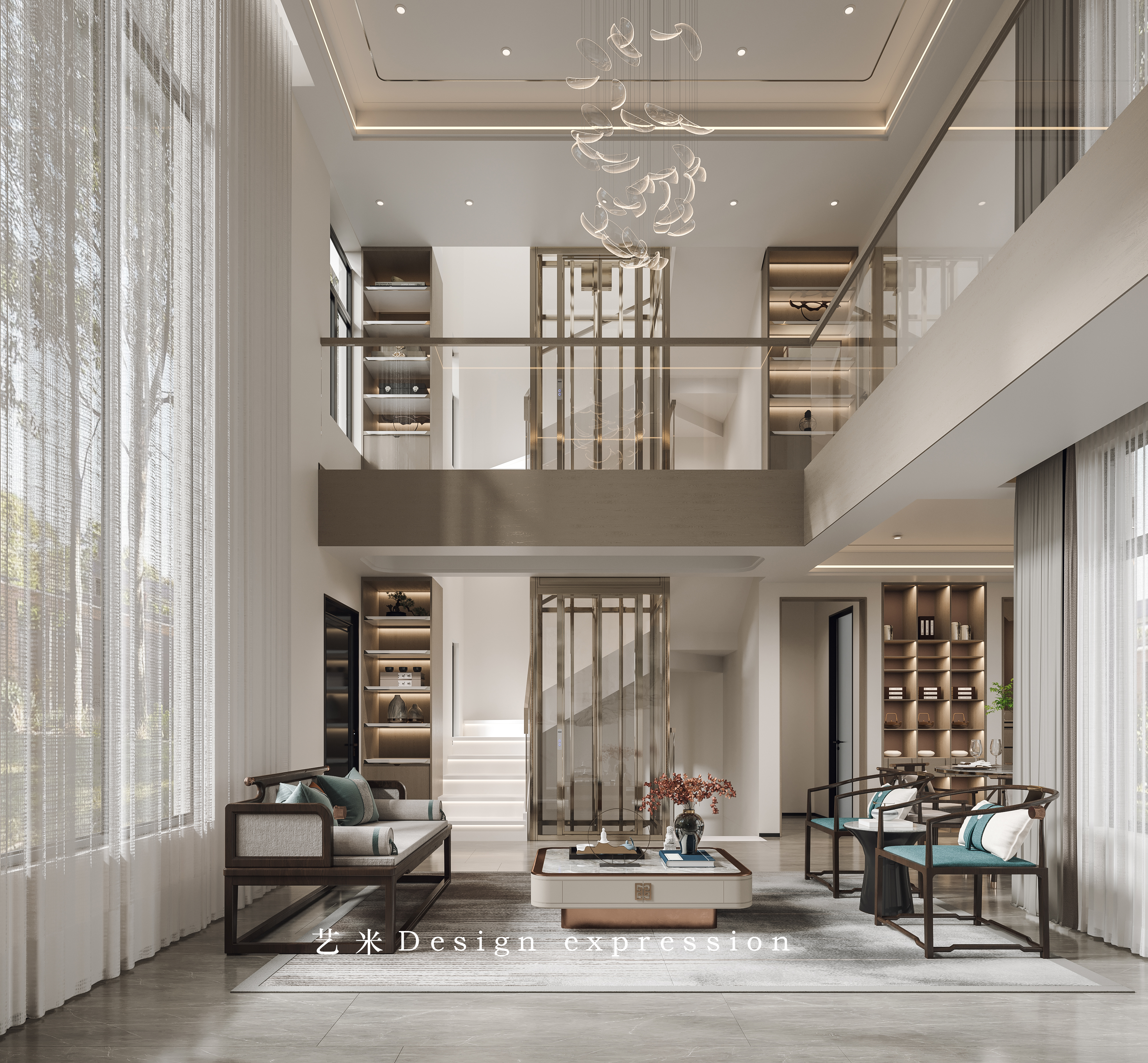 新中挑空别墅-艺米效果图-1