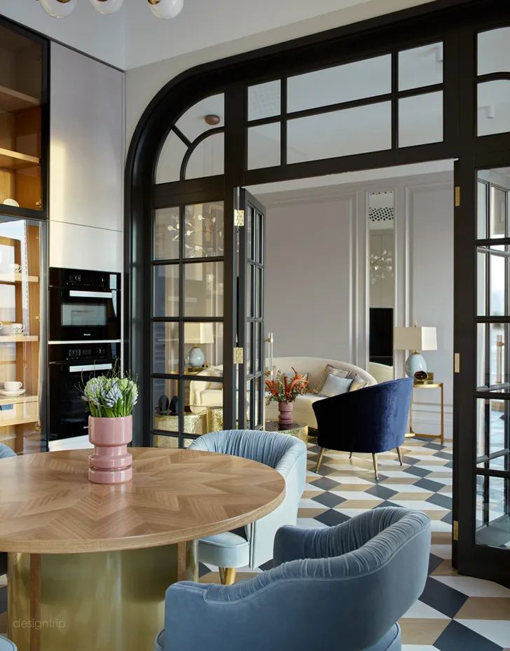 俄罗斯轻奢法式公寓设计丨俄罗斯莫斯科丨Katerina Lashmanova 设计工作室-62