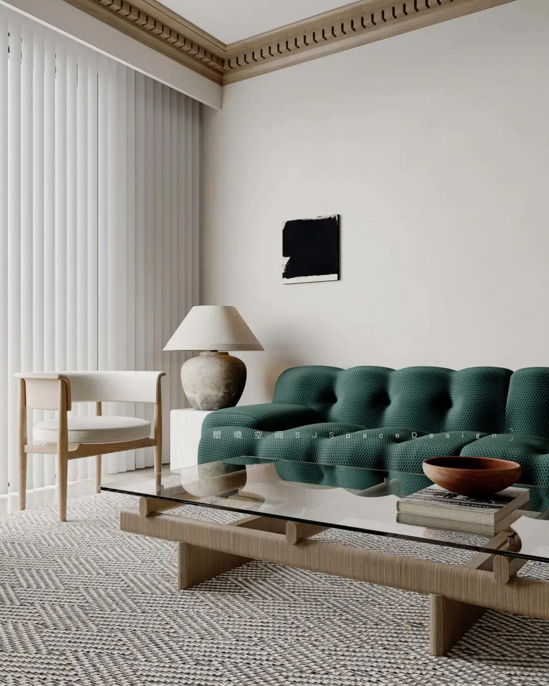 宝格丽大理石与原木的简约诗意空间丨塑境空间设计工程有限公司-13