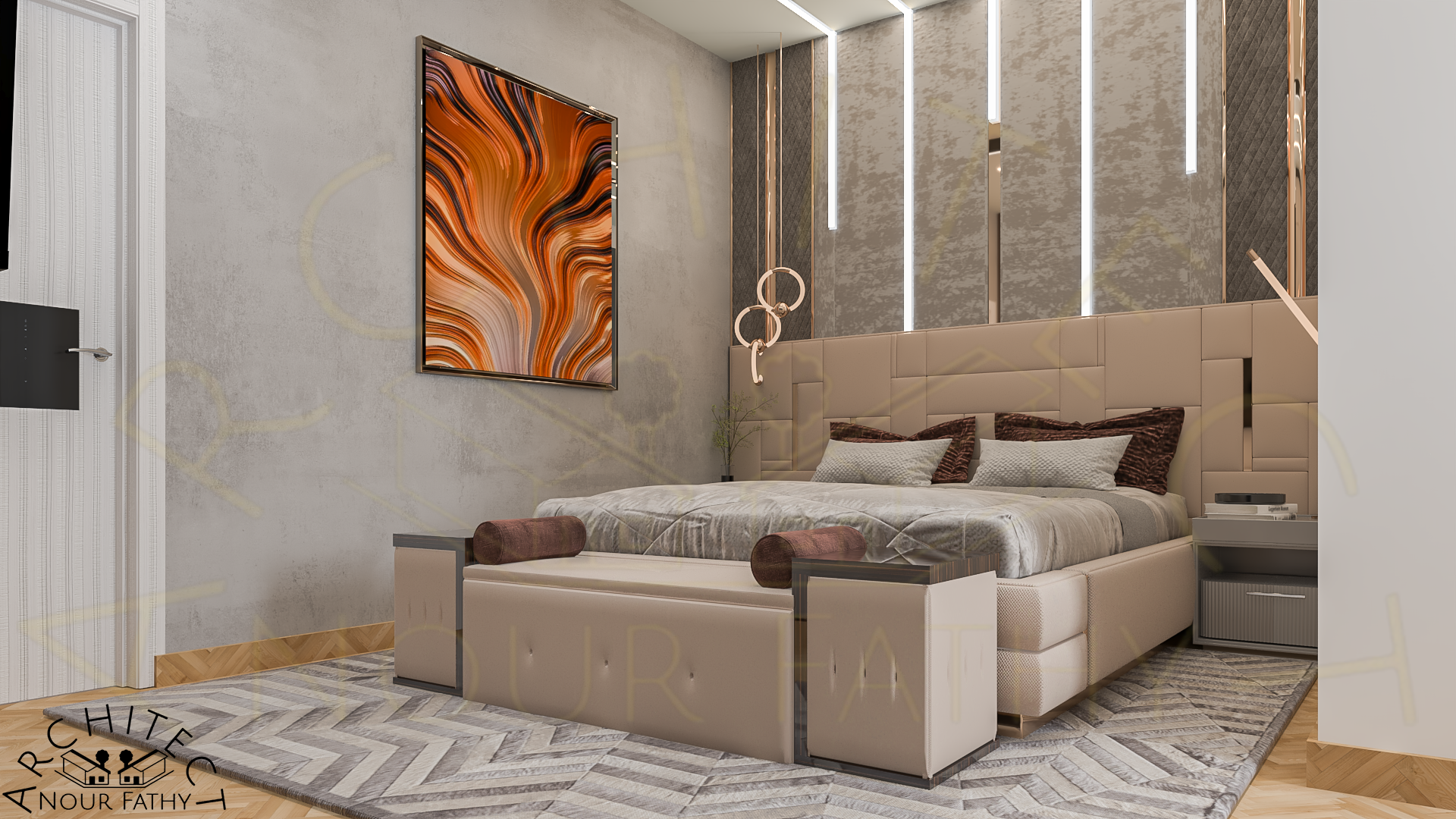 Modern Design for a Double room in a Hotel in UAE-9