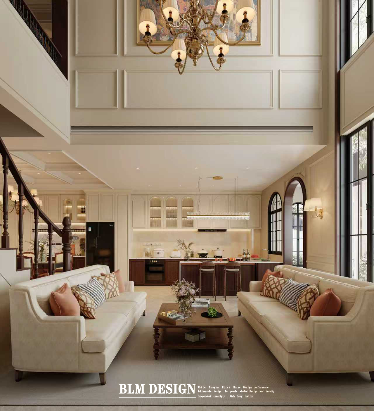 美式别墅效果图案例-0