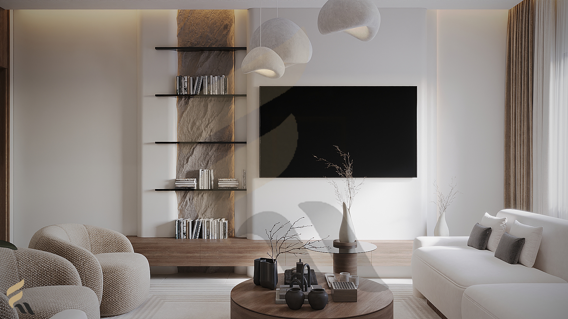 Modern Minimal Living Room Interior Design-0