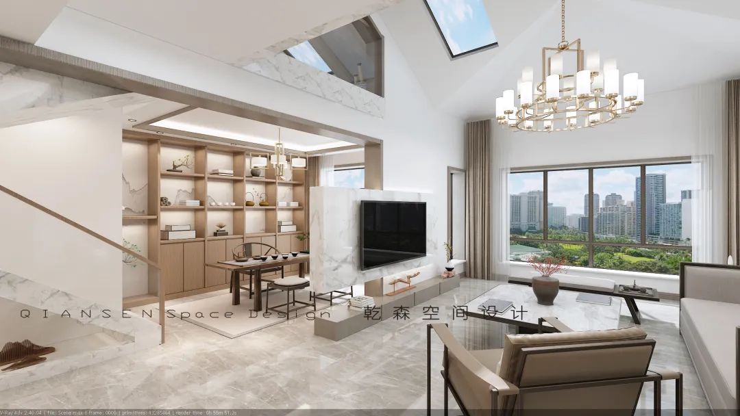 新中式雅趣•格调 | 富华公馆 200㎡复式楼设计-23