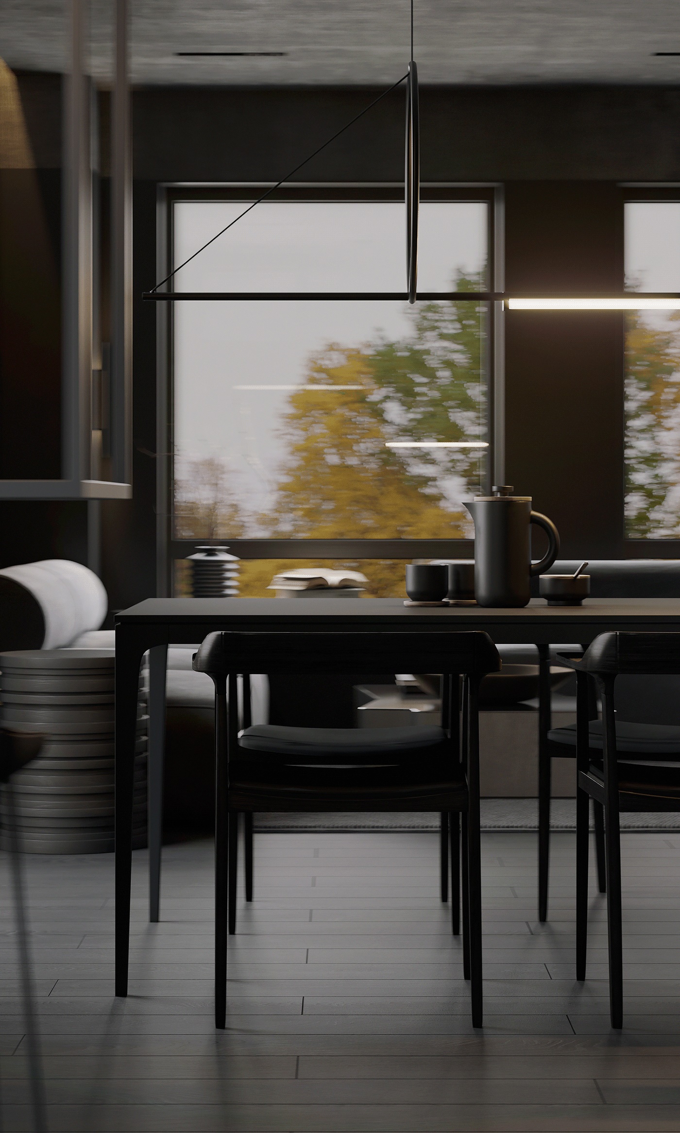 高级黑色系公寓设计 简而不单的魅力！-13