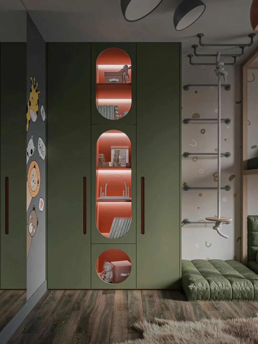 30款儿童房衣柜定制案例丨中国唐山丨业之峰-7