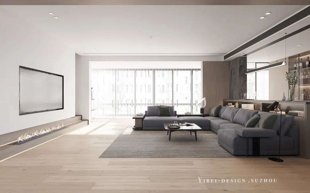 现代简约复式空间设计丨中国苏州丨YIBEI DESIGN-14