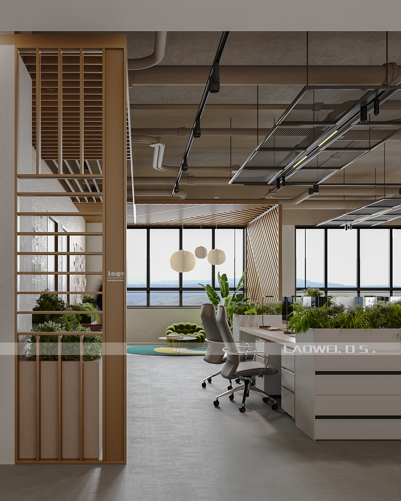 侘寂办公区渲染-4