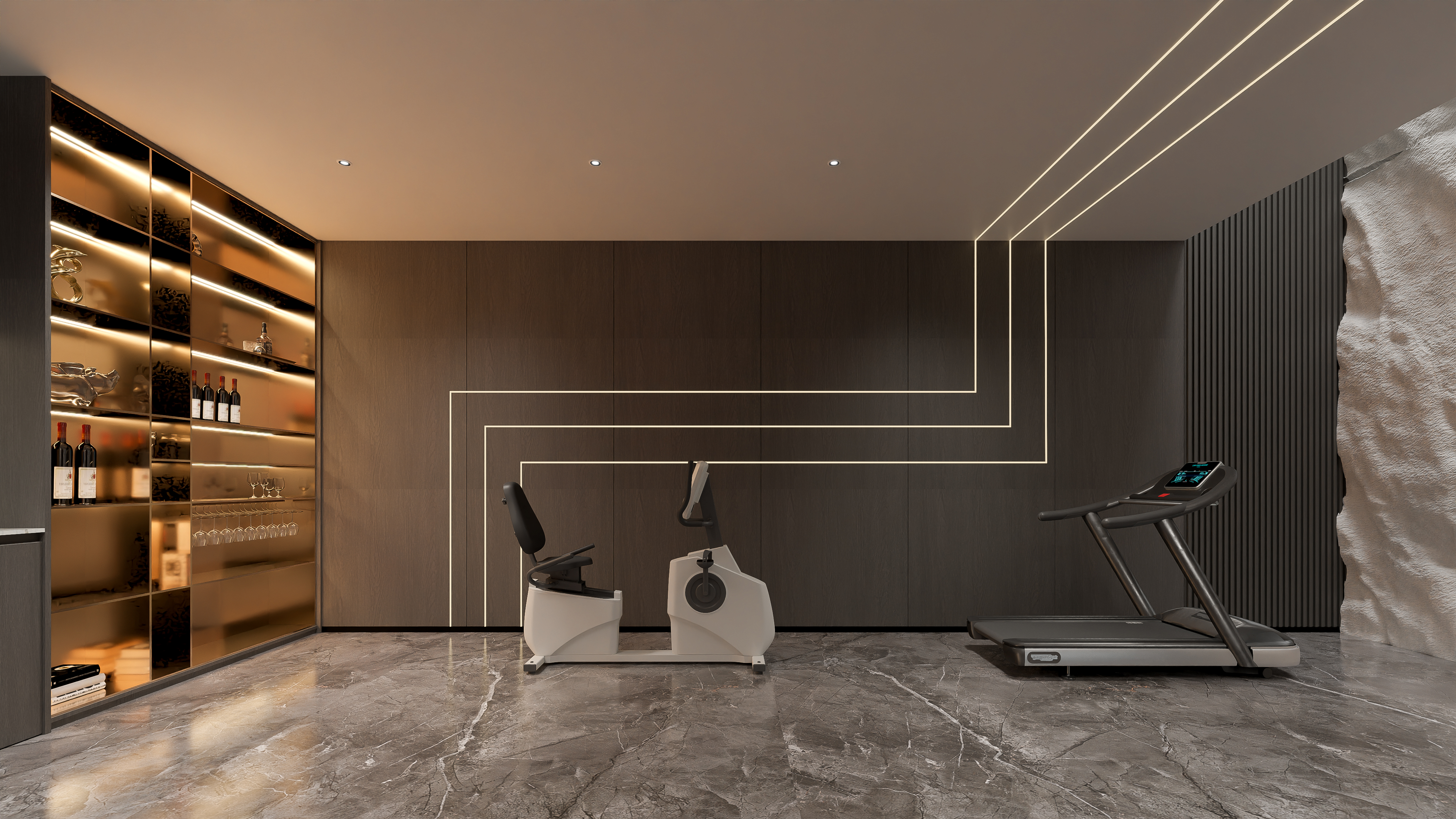 郑州设计，暗黑风的地下室设计-4