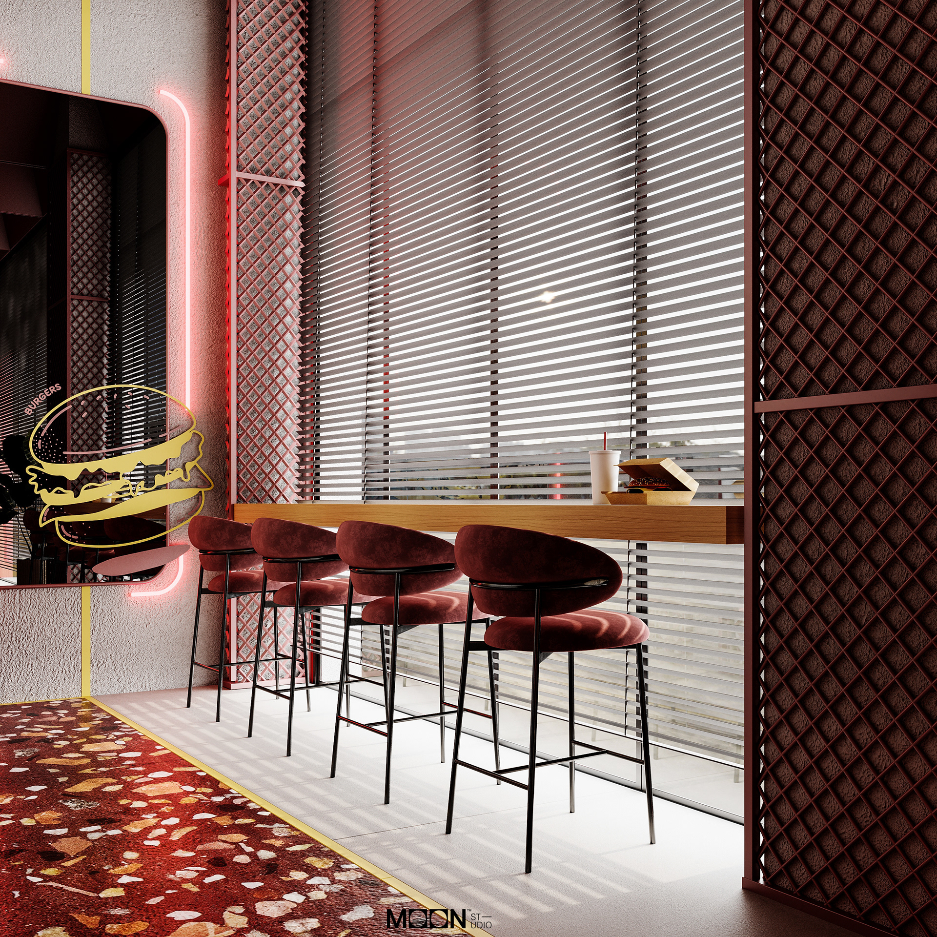 Chili House Burger餐厅设计丨Moon Studio-6