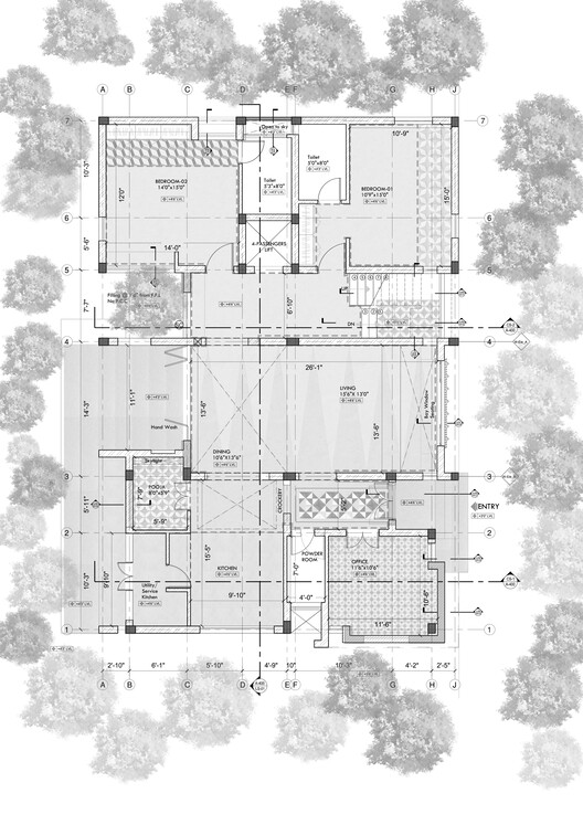 Rooted House · 回归自然的别墅设计丨印度金奈丨Triple O Studio-25