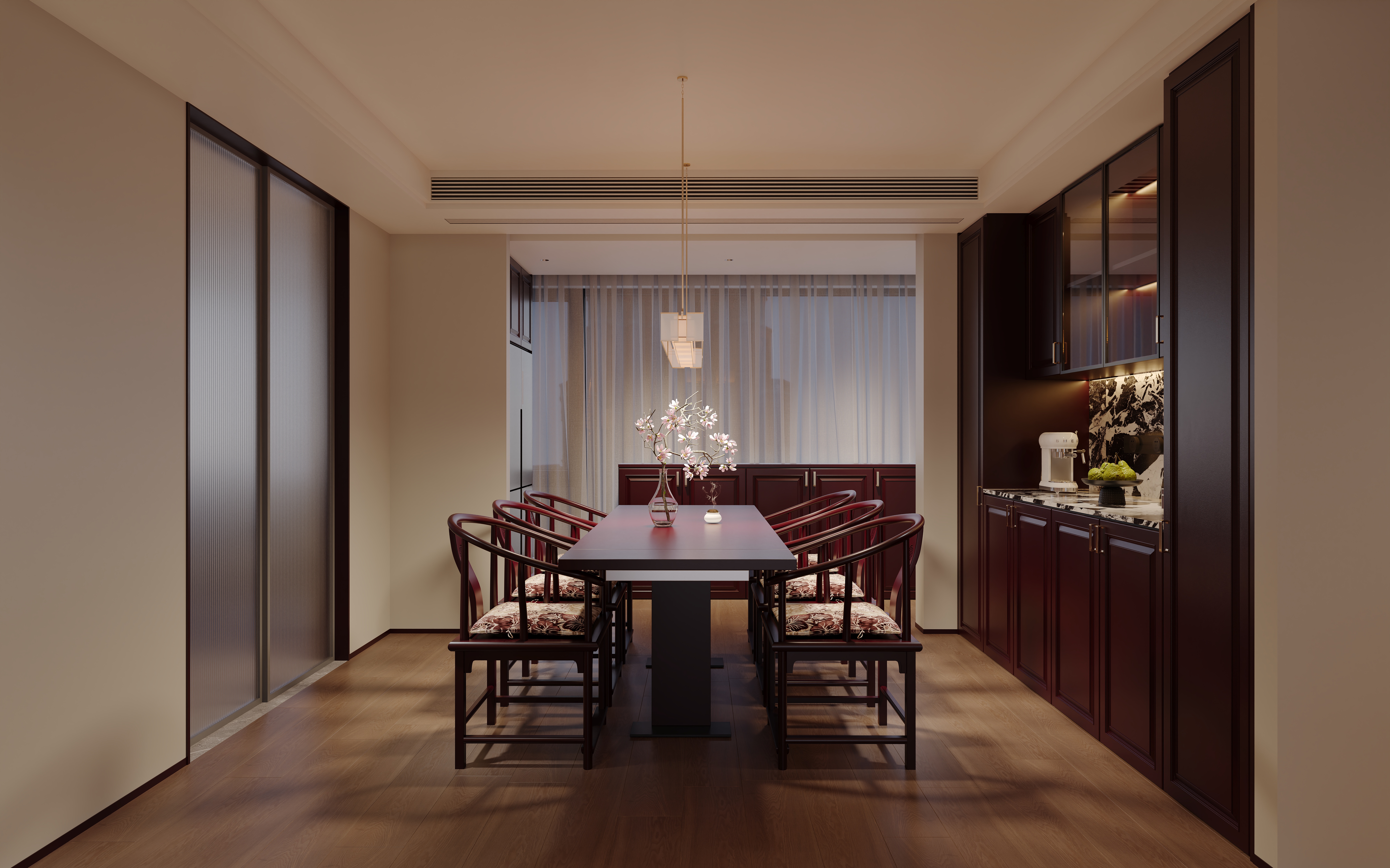 近期渲染 夜景新中式-2