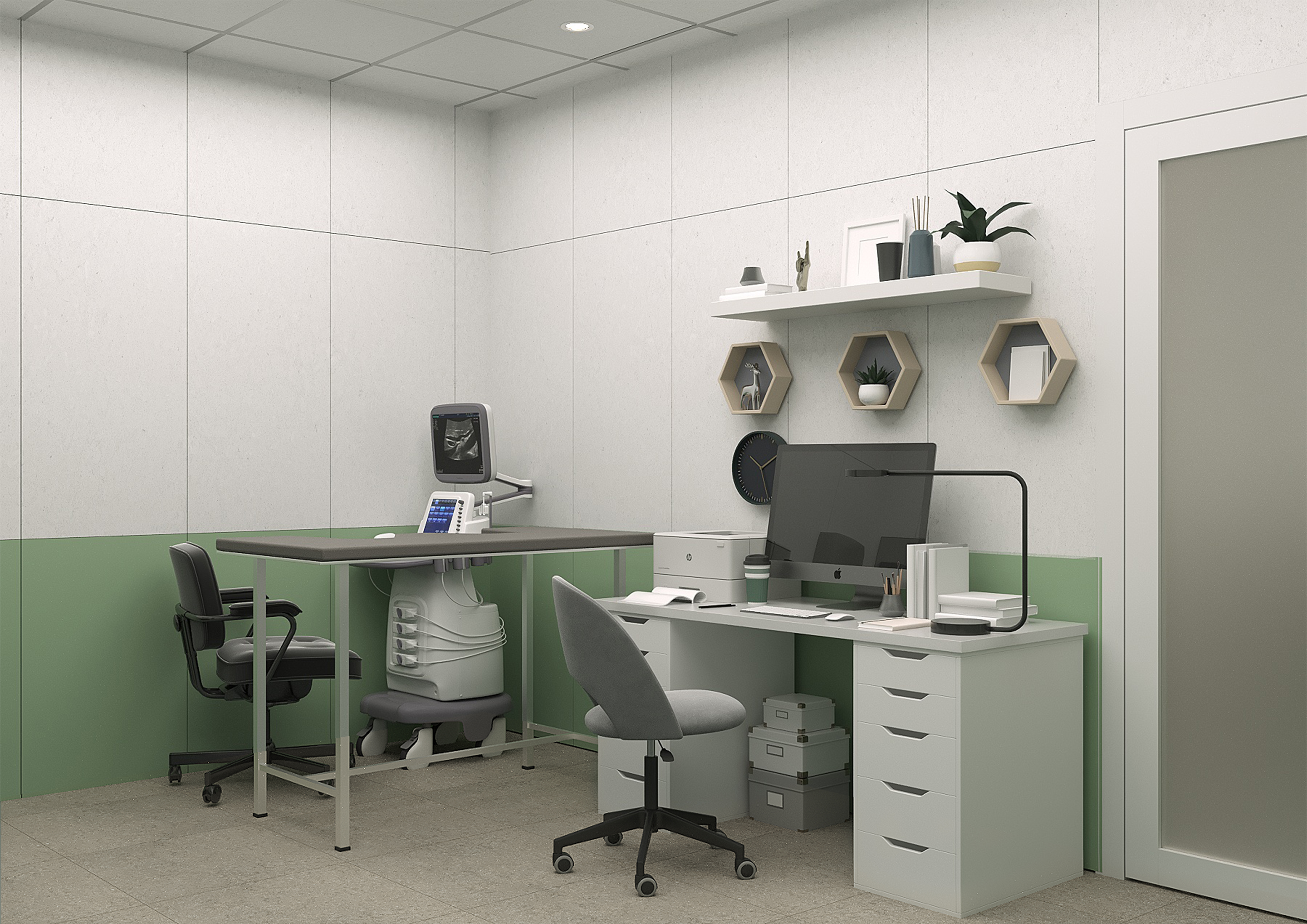 Разработка 3D визуализаций интерьера ветклиники-12