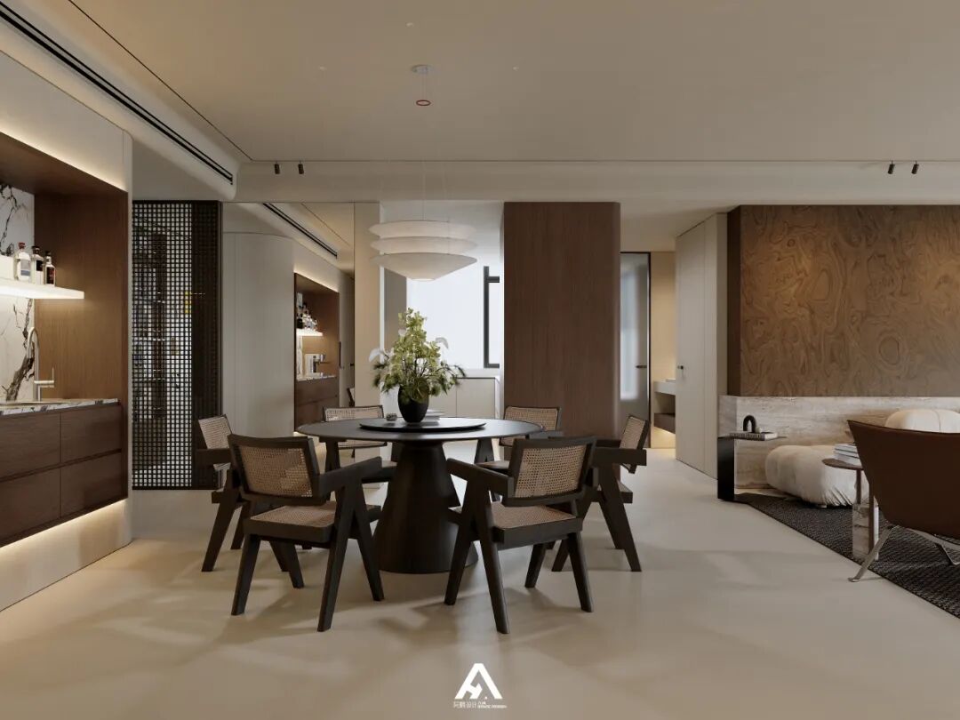 南昌阿鹤设计|210m²滨江大平层，游走在空间里！-41