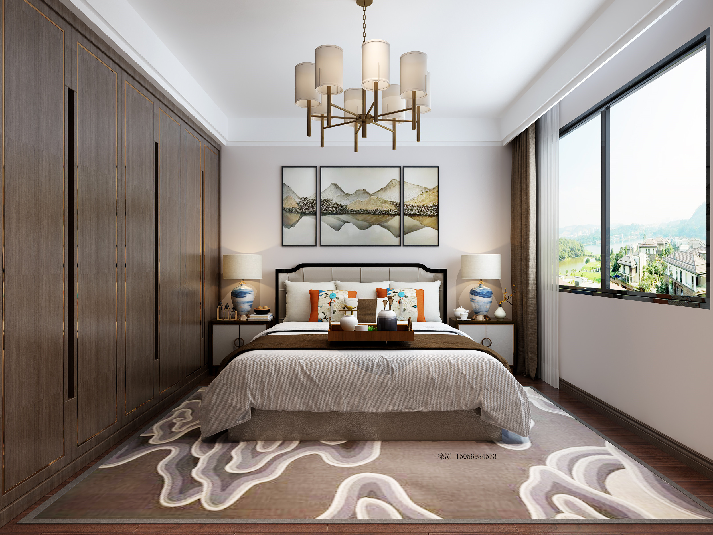 新中式简约别墅设计-16