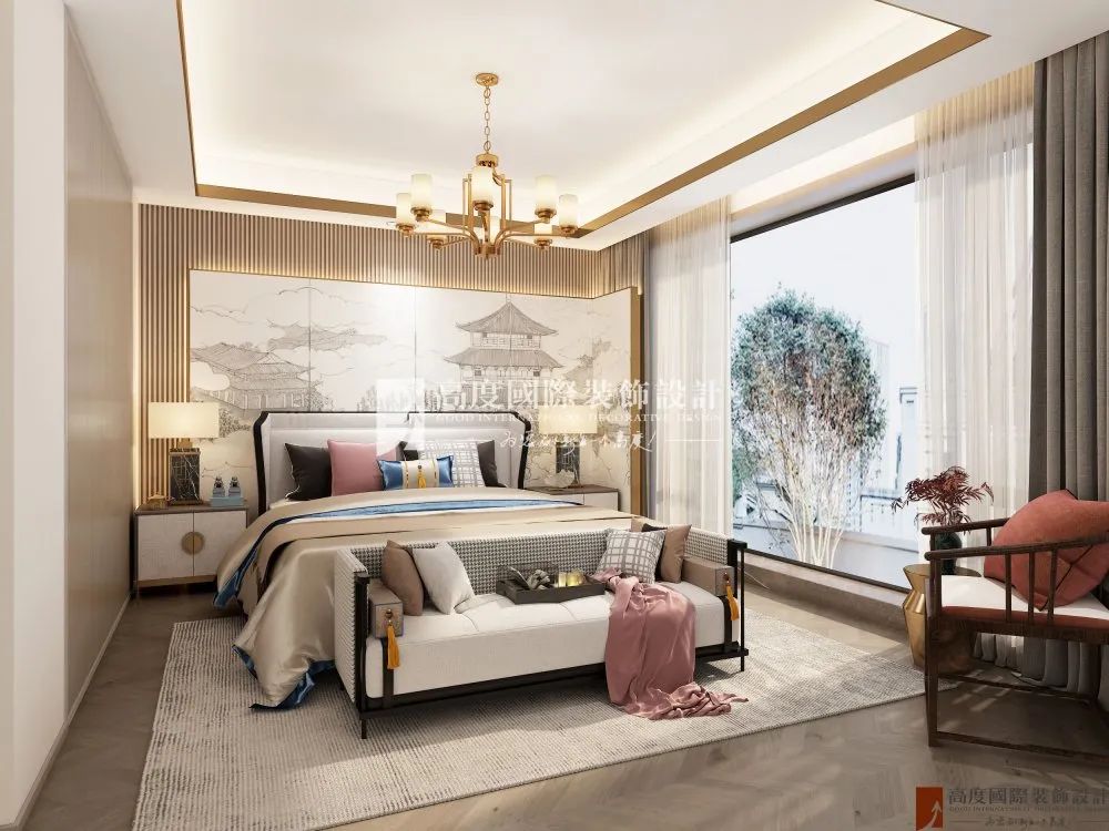 新中式世茂龙湾国风设计，原木演绎森情余生-58