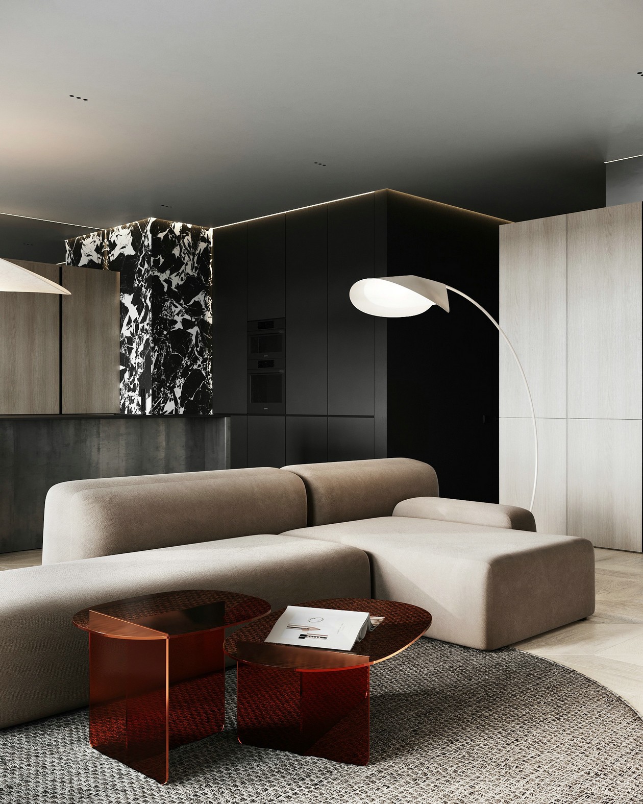 乌克兰高级色系公寓设计 超有品味！-3