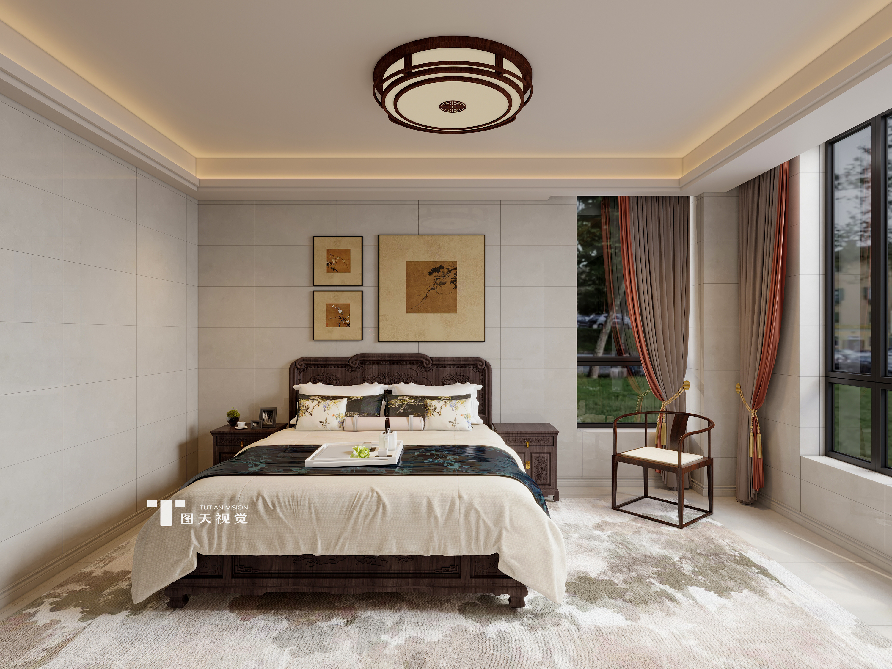 儒雅中式自建房 · 温润质感全屋瓷砖-6