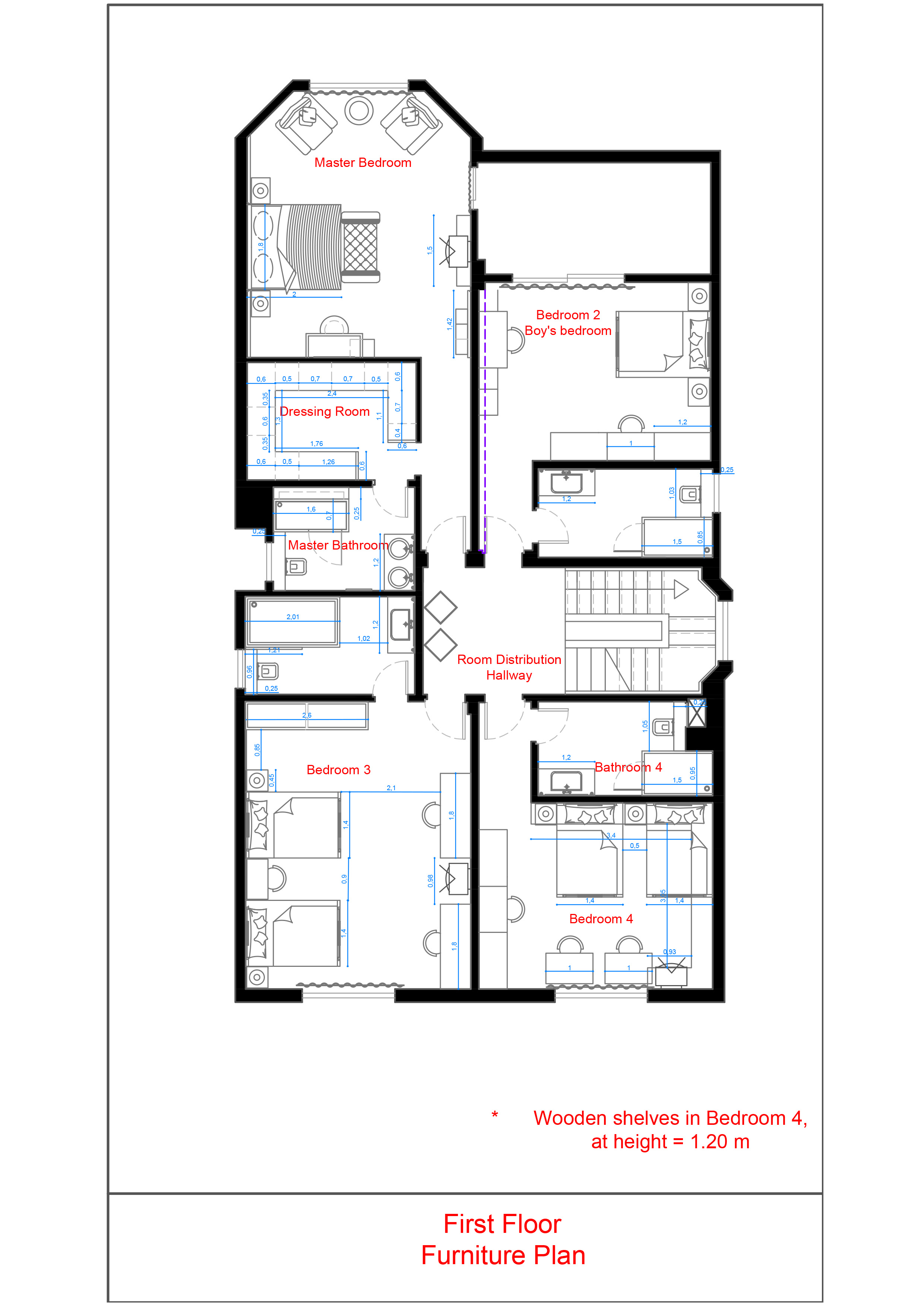 AutoCAD Work - Plans / 3 Storey Villa-8