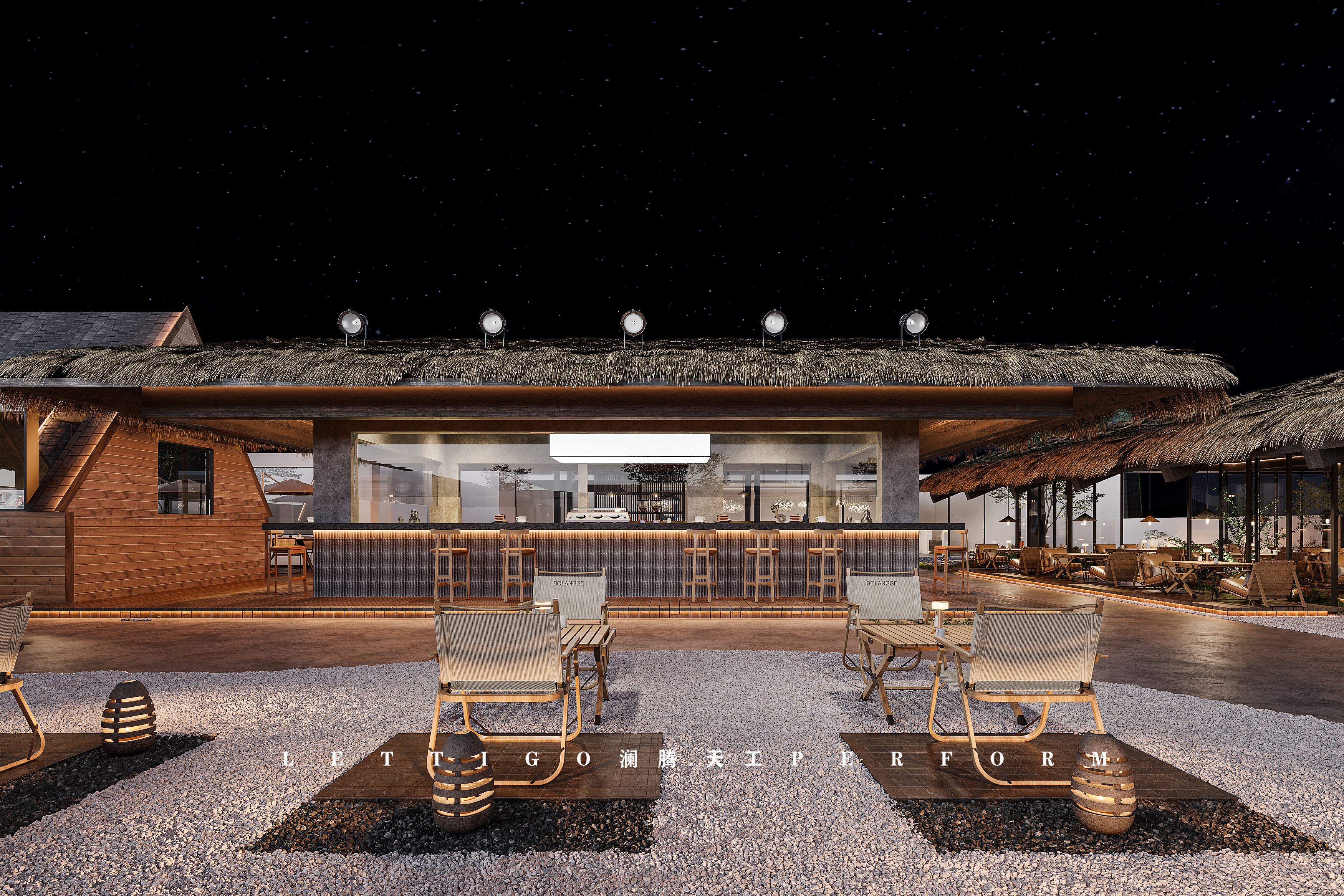 这样的露营风花园式露厅餐厅才是餐饮界的王者吧-4