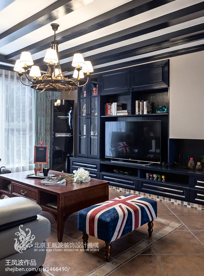 40万元二居120平米装修案例（美式混搭人文情怀三口之家）丨中国海淀丨王凤波设计机构-22