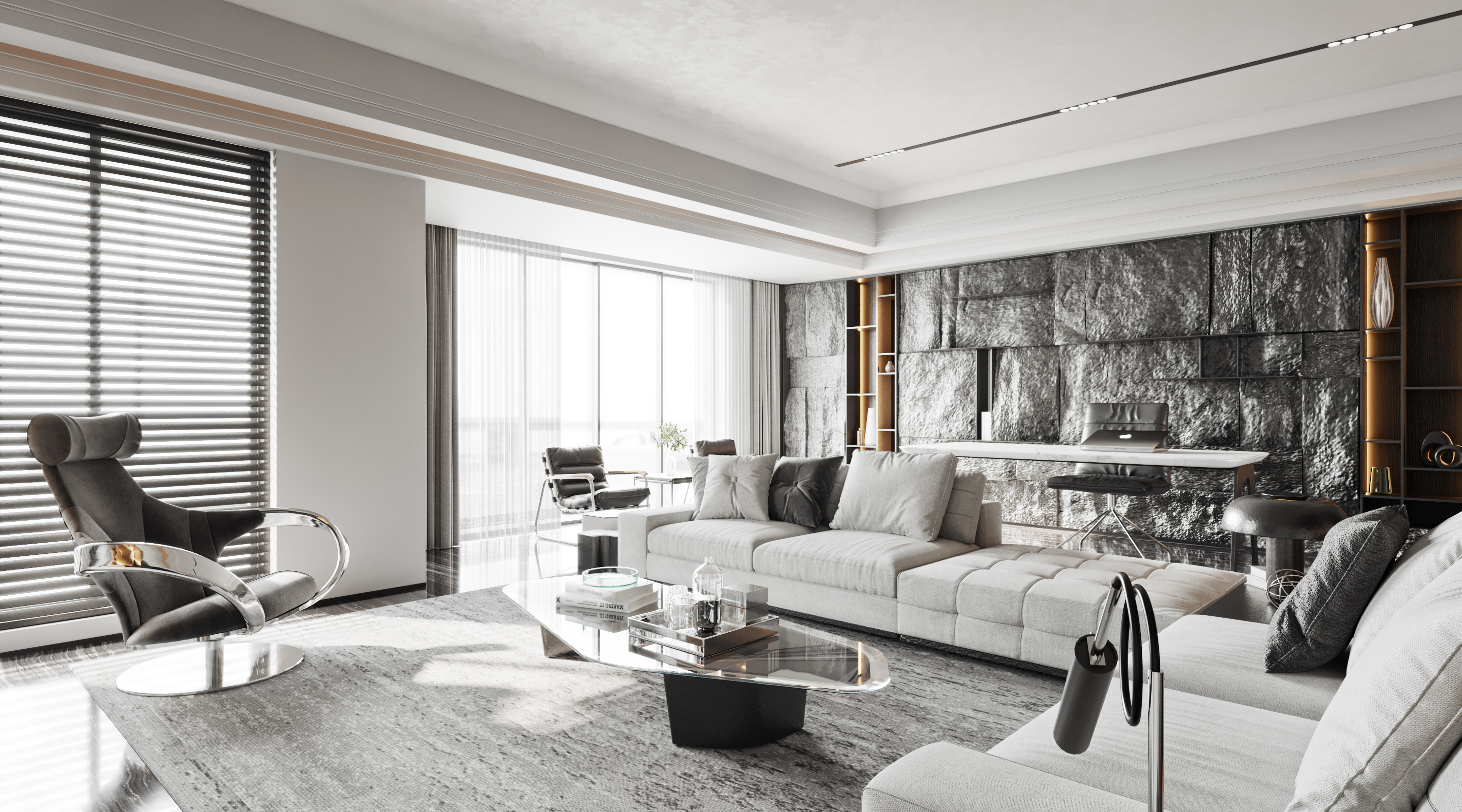 现代平层设计，打造极简生活空间-3