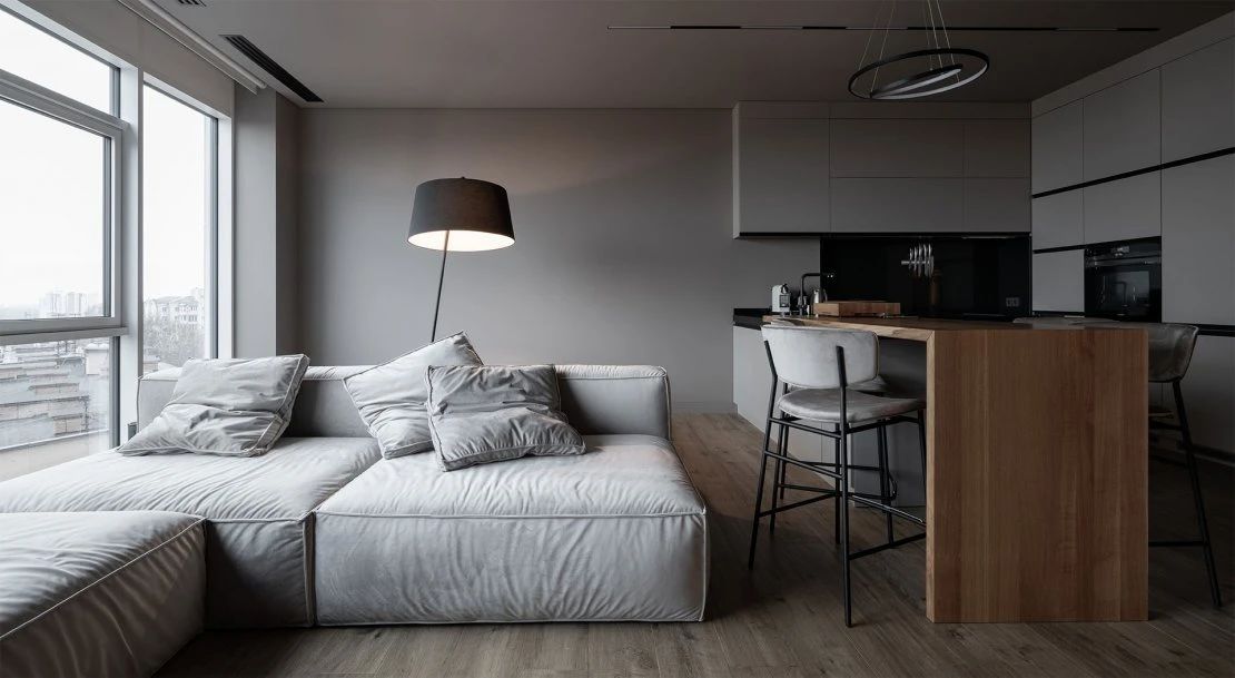 简约灰色调,打造高级感单身公寓-5