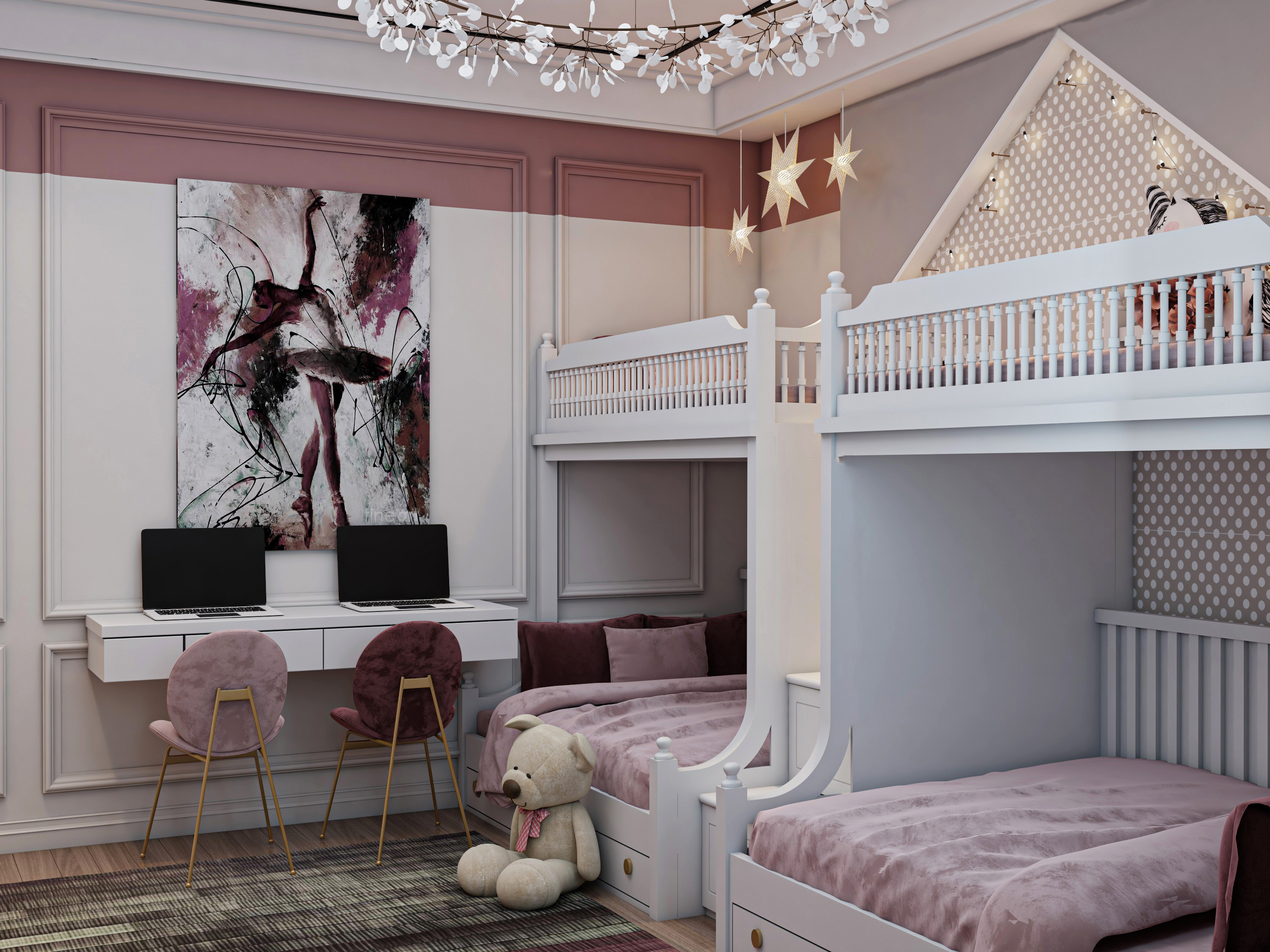 女孩新古典主义儿童房丨yaramedhat-13