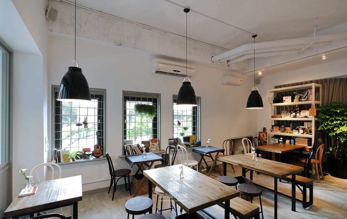 名尧设计--小清新质感 轻工业咖啡厅-22