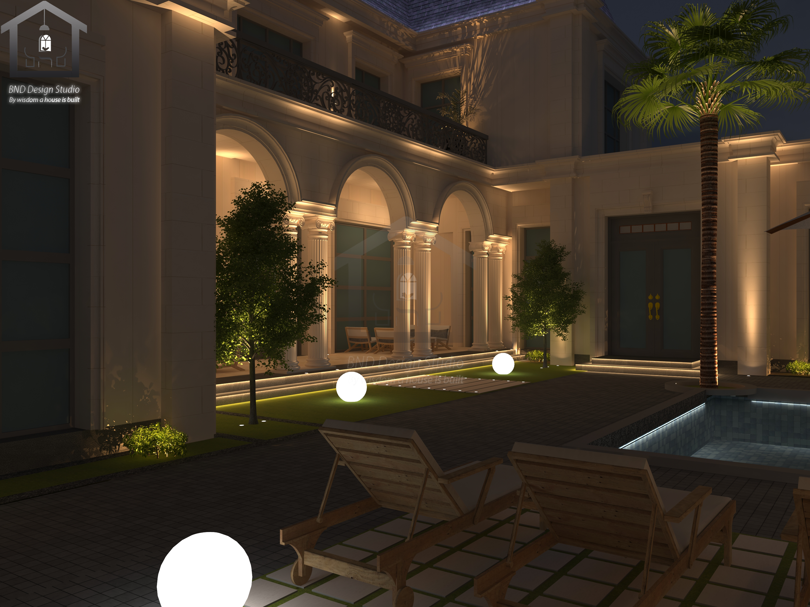 Facade & Landscape Lighting Private Villa - KSA-7