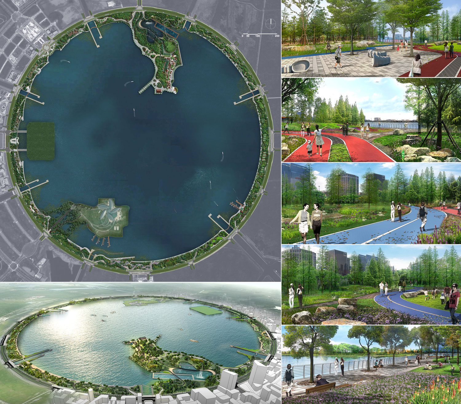 上海临港港城滴水湖绿色带线性公园-5