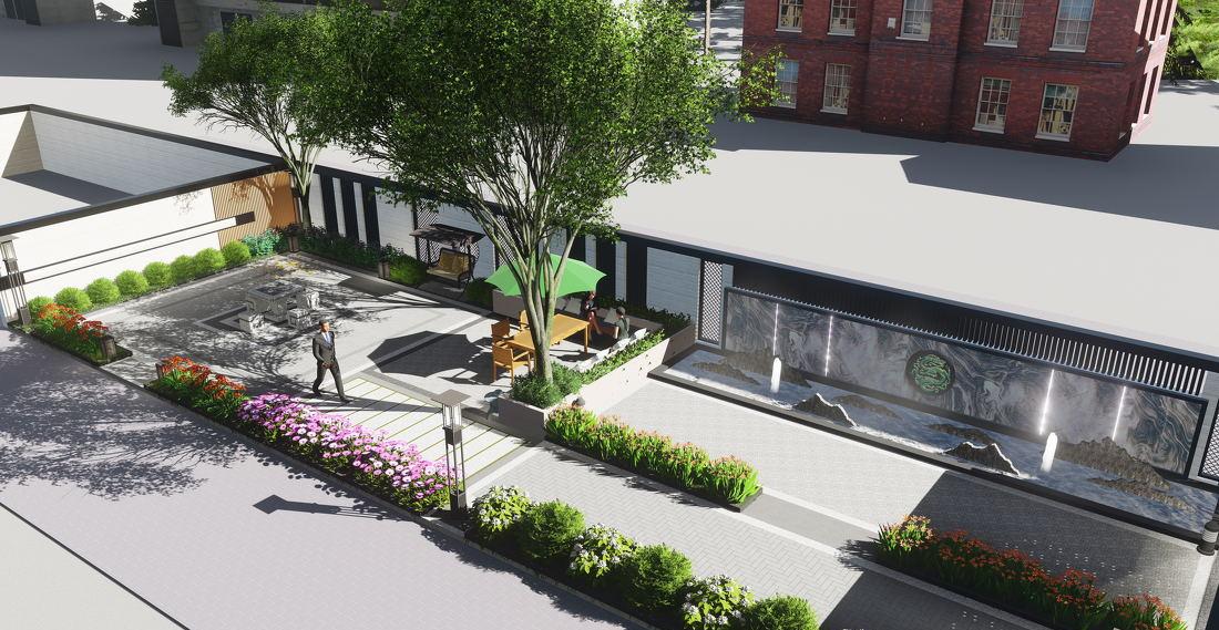 广州番禺药厂门面景观改造丨中国广州-30