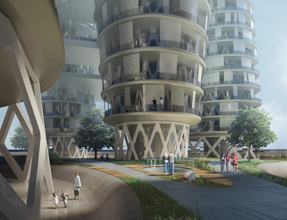 香港垂直城市综合体设计-23