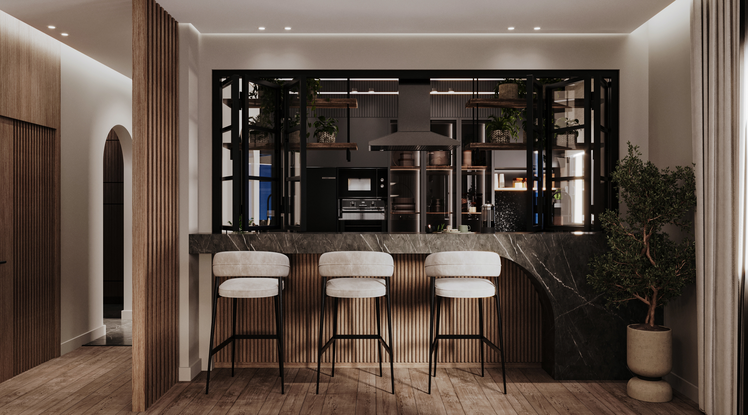 Earthy Modern Apartment-2