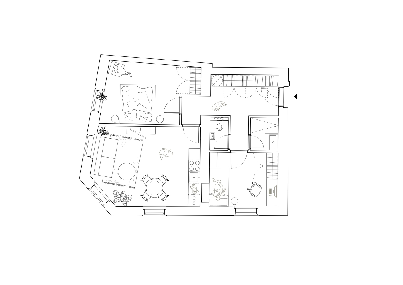 尊重原貌现代复兴为庭院式画廊注入活力的公寓楼设计丨意大利布拉丨戈者设计,Plus One Architects工作室-34