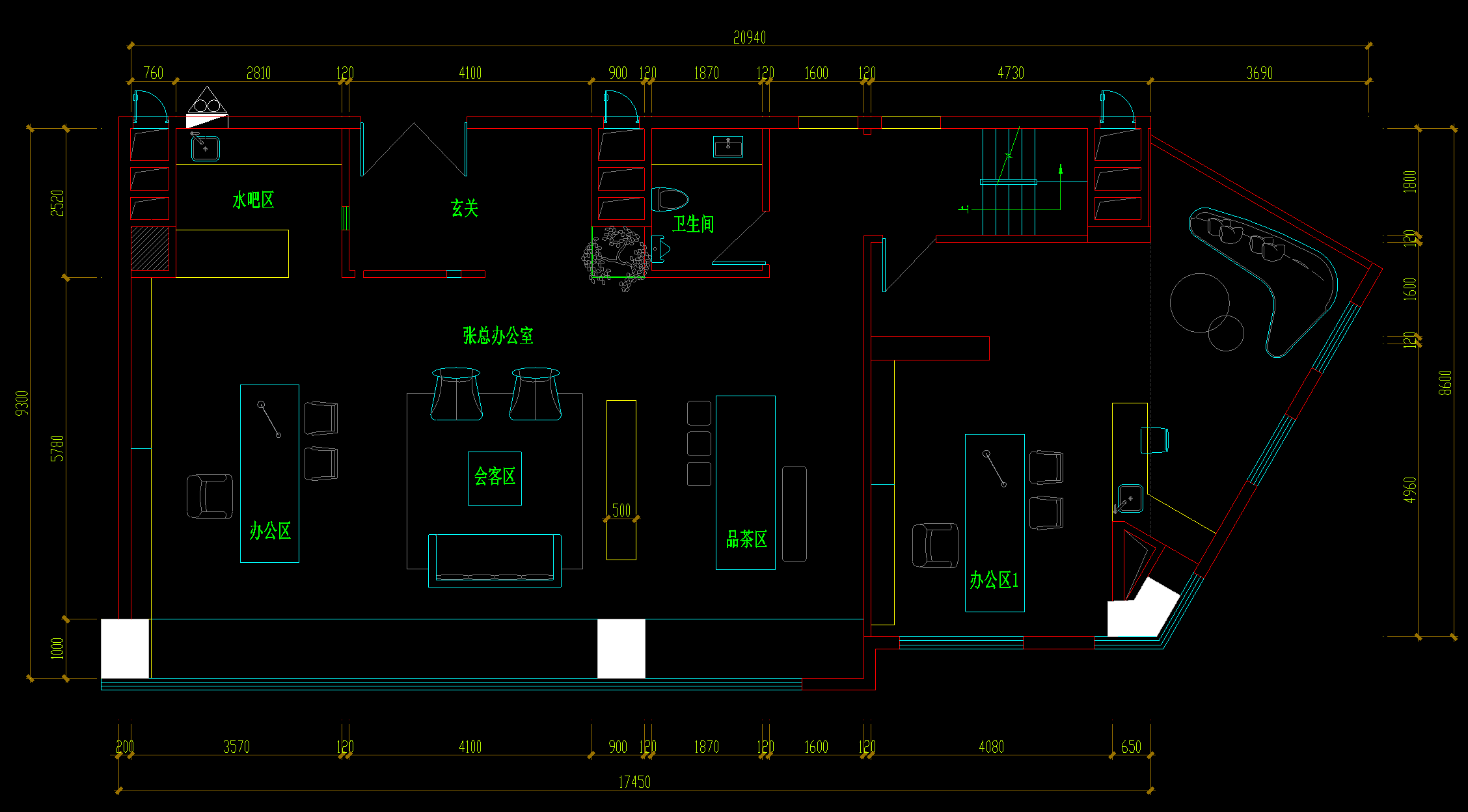 现代办公室 CAD 施工图+3D 模型-12