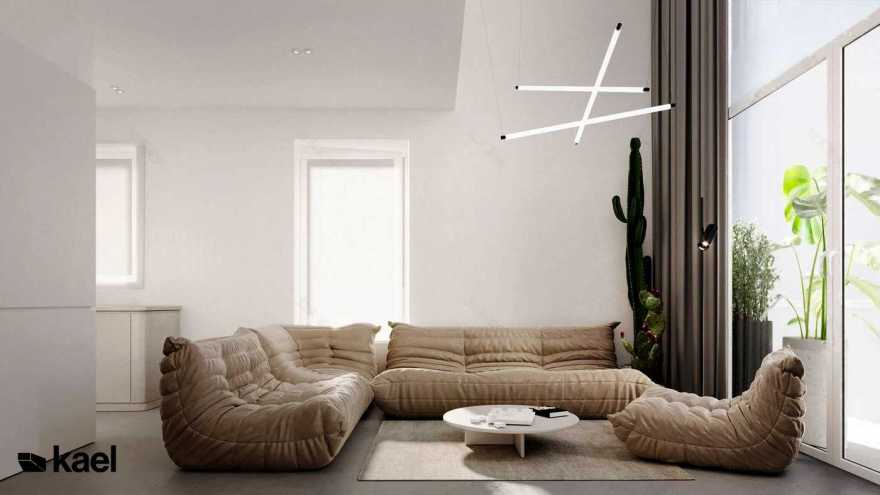 波兰华沙160平两层极简风公寓设计丨波兰KAEL工作室-25