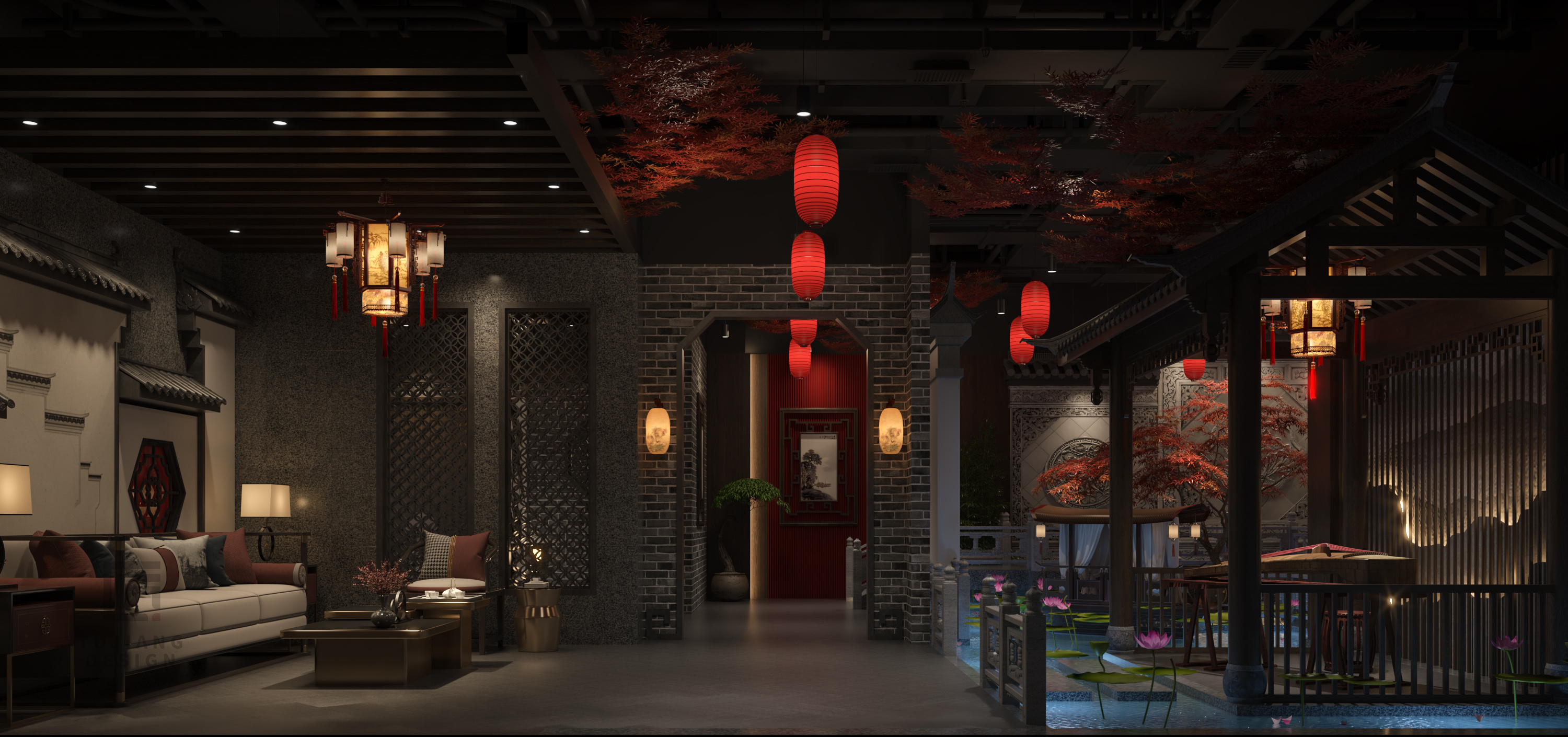 餐饮空间：徽韵十足的中式餐厅设计欣赏-4