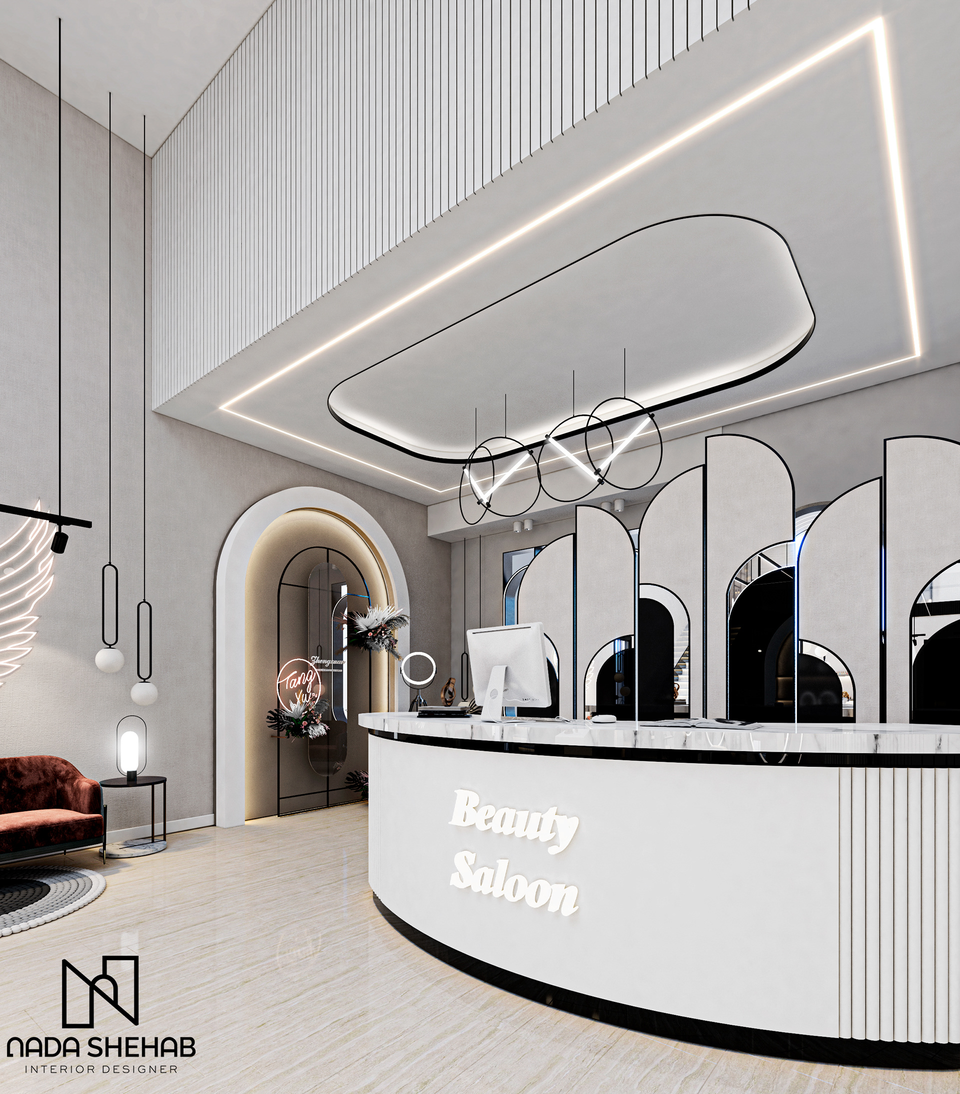 BEAUTY SALOON美容沙龙丨沙特阿拉伯丨DESIGN PASSION OFFICE,NADA SHEHAB-13