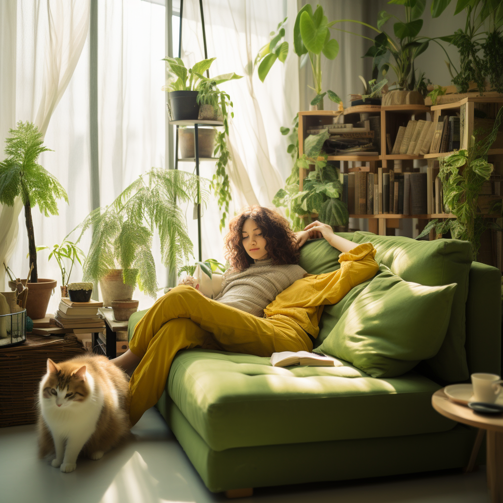 黄绿搭配空间-9