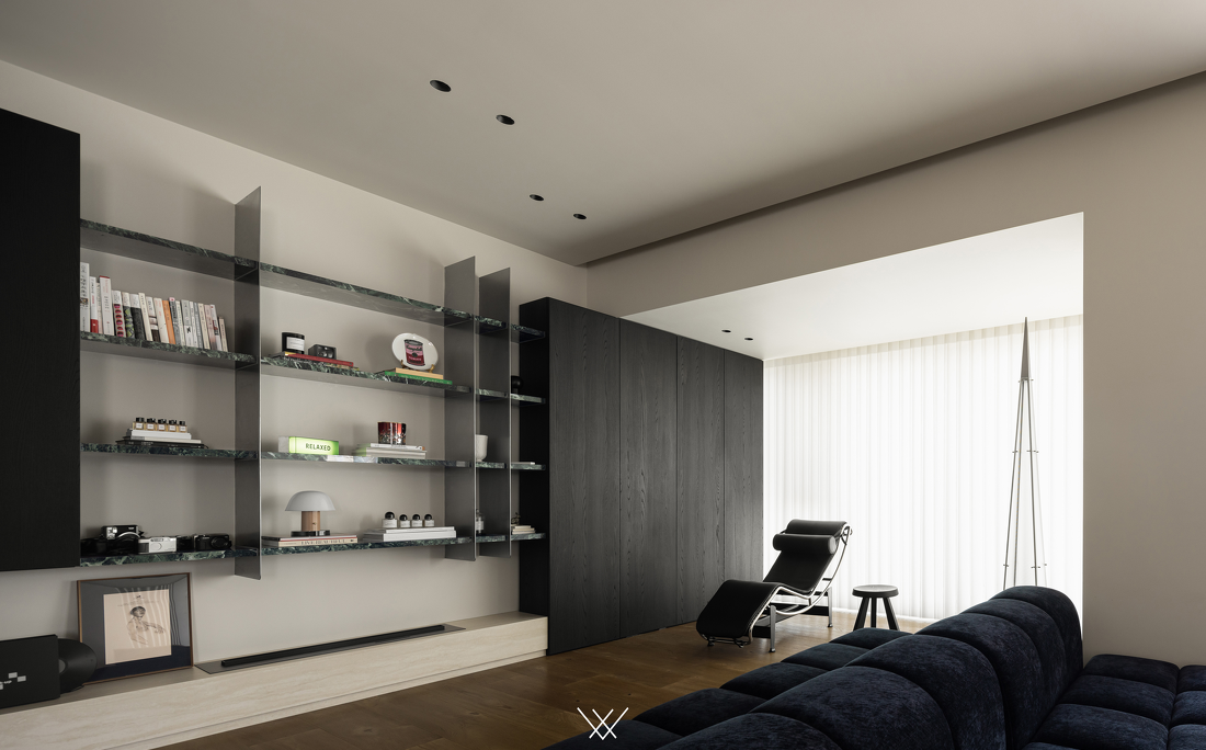 黑白极简×职住一体的家-14