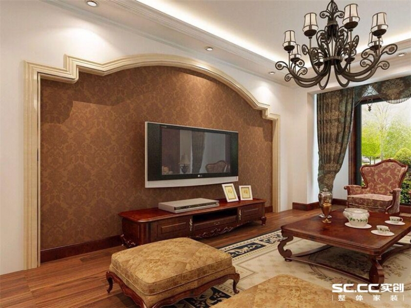 【上海实创装饰】锦绣逸庭273平别墅欧式风格设计-3