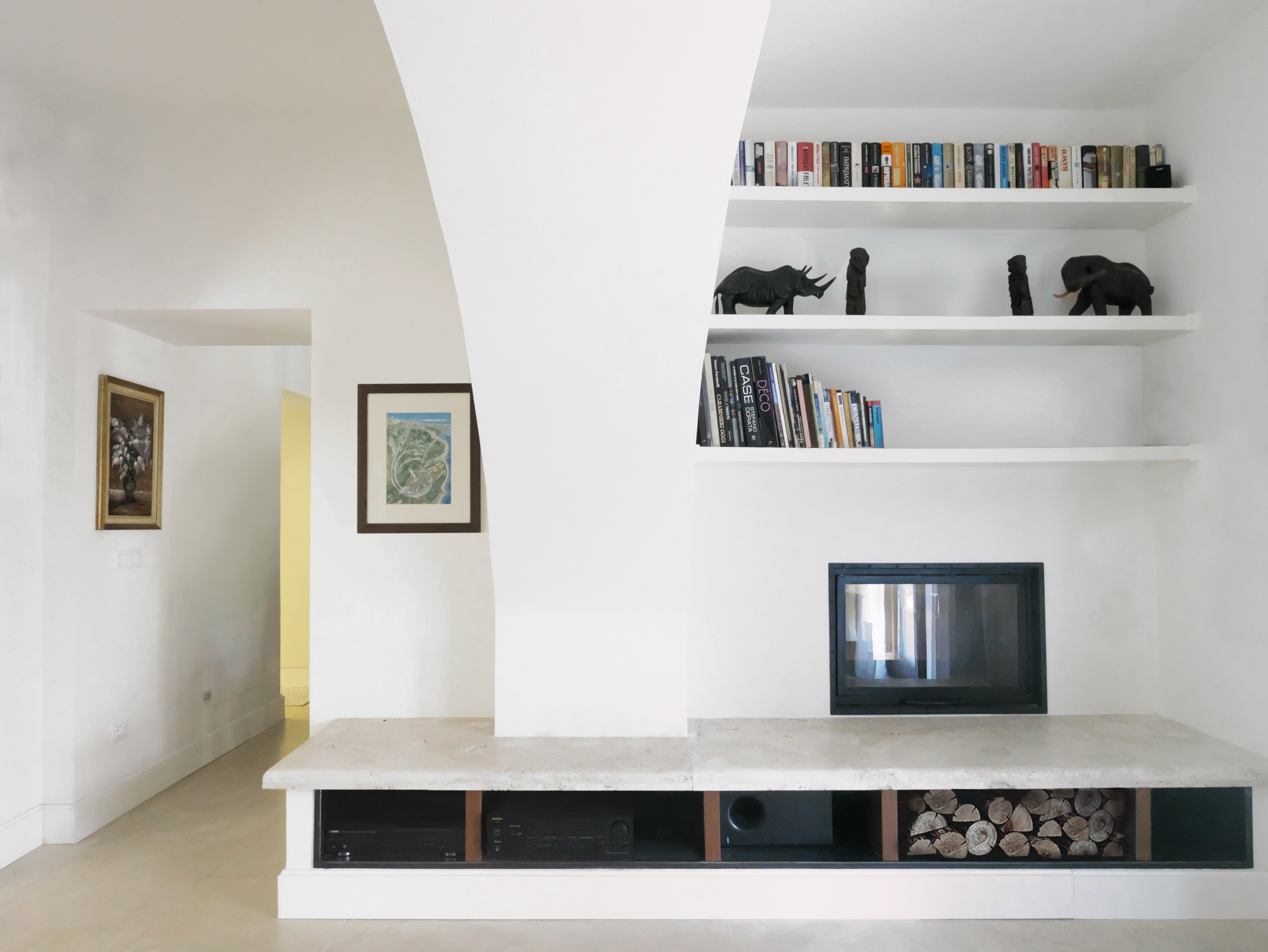 古宅新生，罗马洞石与实木地板的优雅融合-4