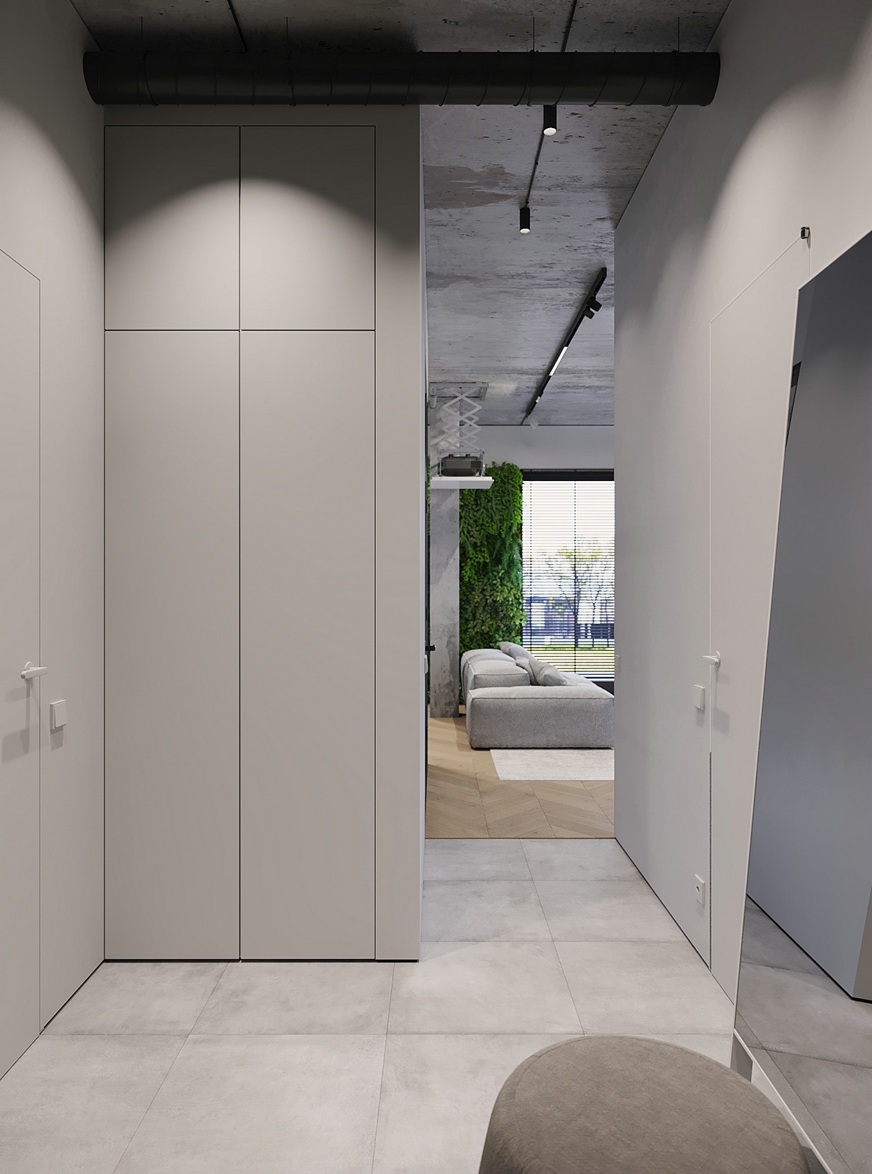 65㎡灰色系公寓设计 打造干练高级的空间-0