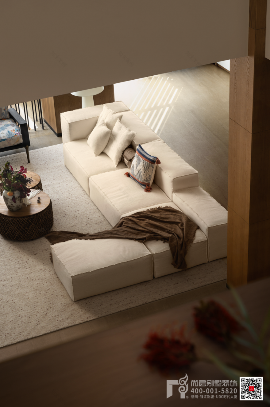 500㎡富春壹号院·木影流光·自然叙事的现代“剪影”别墅丨杭州尚层装饰-10