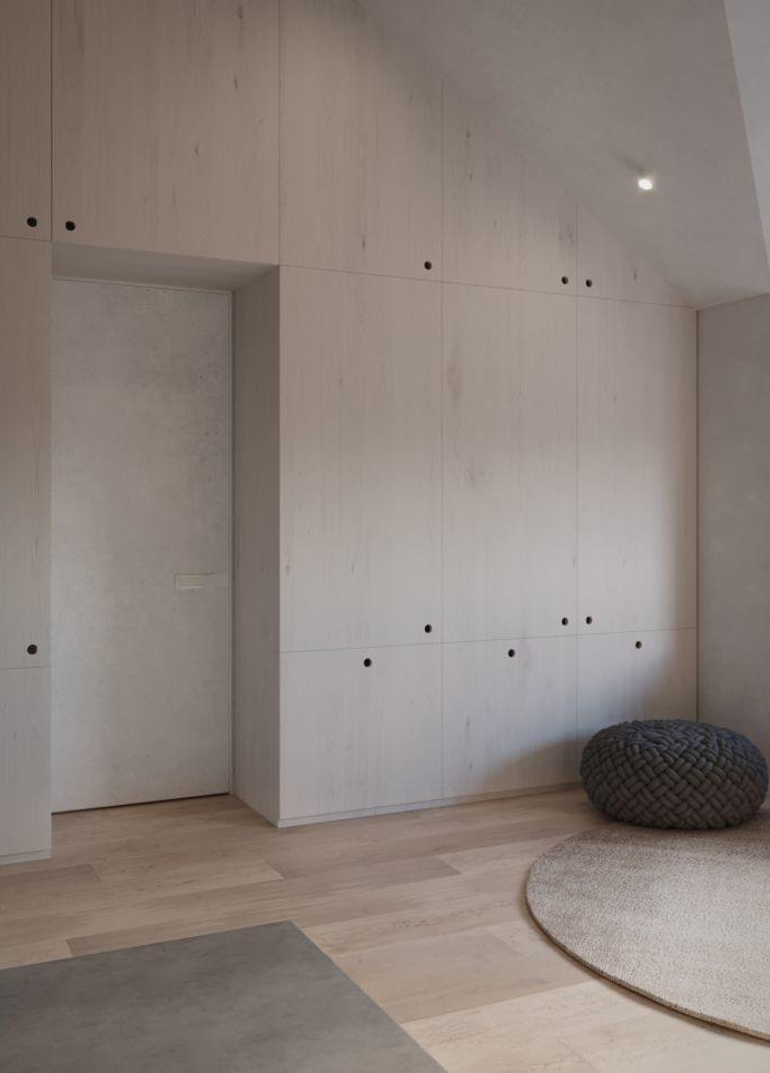 BROWN EYES 棕木+灰 绿植环绕住宅空间  Sergey Makhno Architects-15