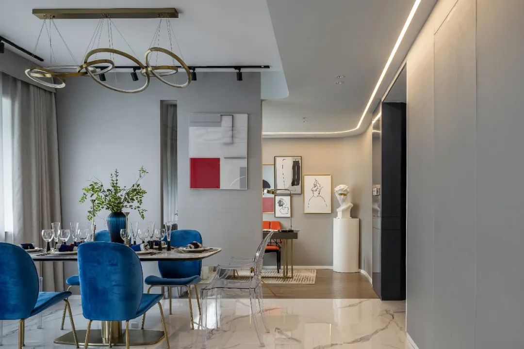 未来城高层 99 户型 | 克莱因蓝的现代艺术空间-18