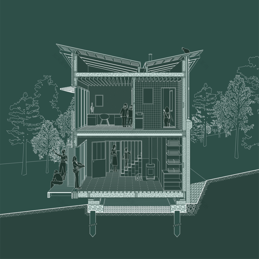 法国诺曼底"Le Costil"生态住宅丨Anatomies d’Architecture-40