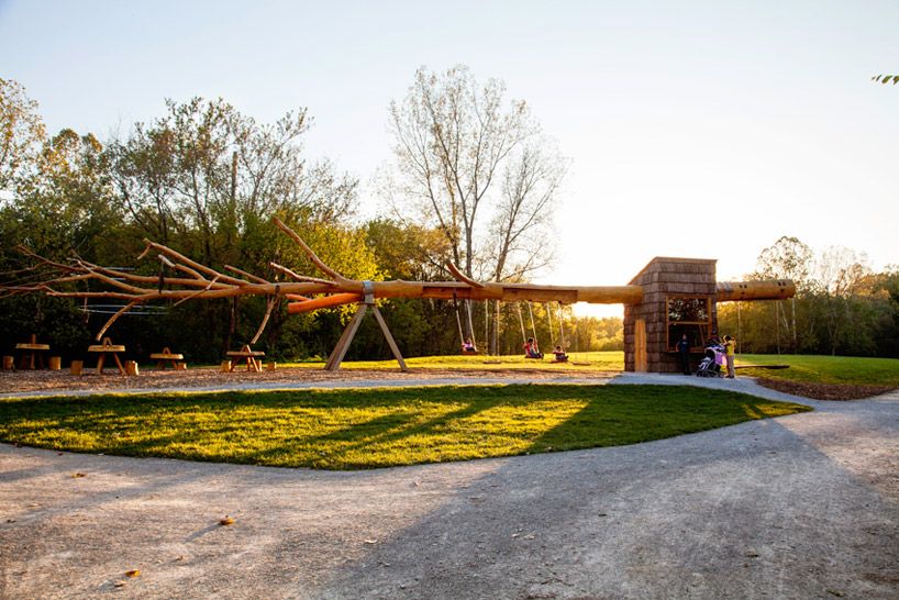 金丝楠木打造的艺术空间·Chop Stick 公园公共休息室-2