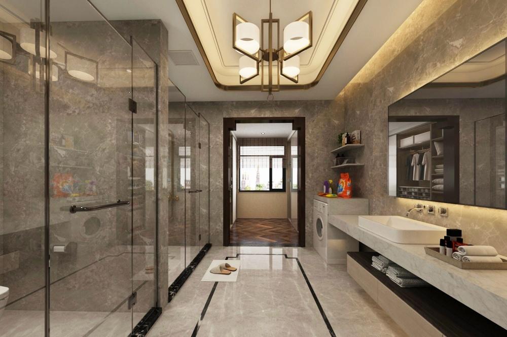 盛高山鼎260㎡新中式别墅装修效果图-4